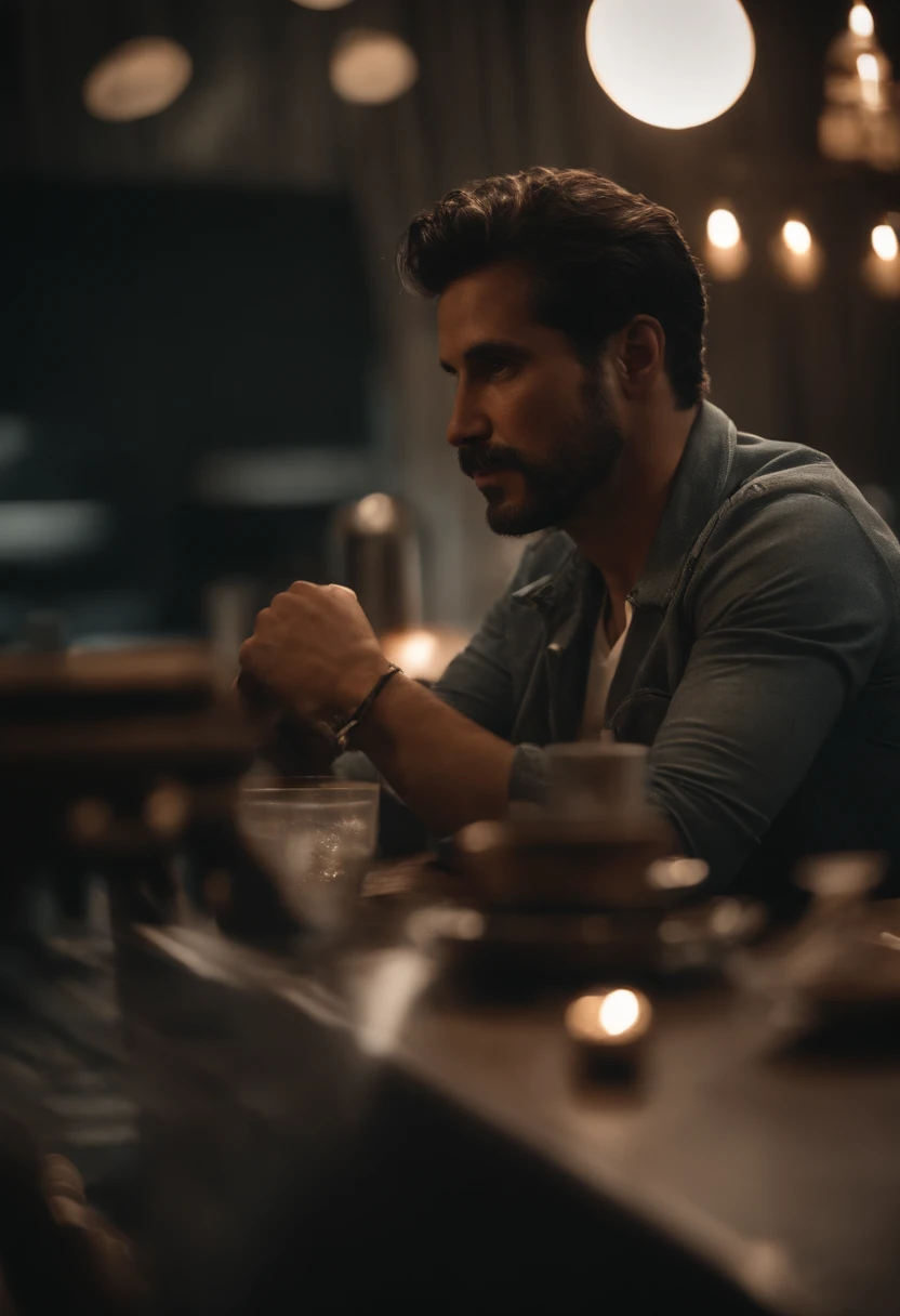 Um homem de soco, Lutando, muitos personagens