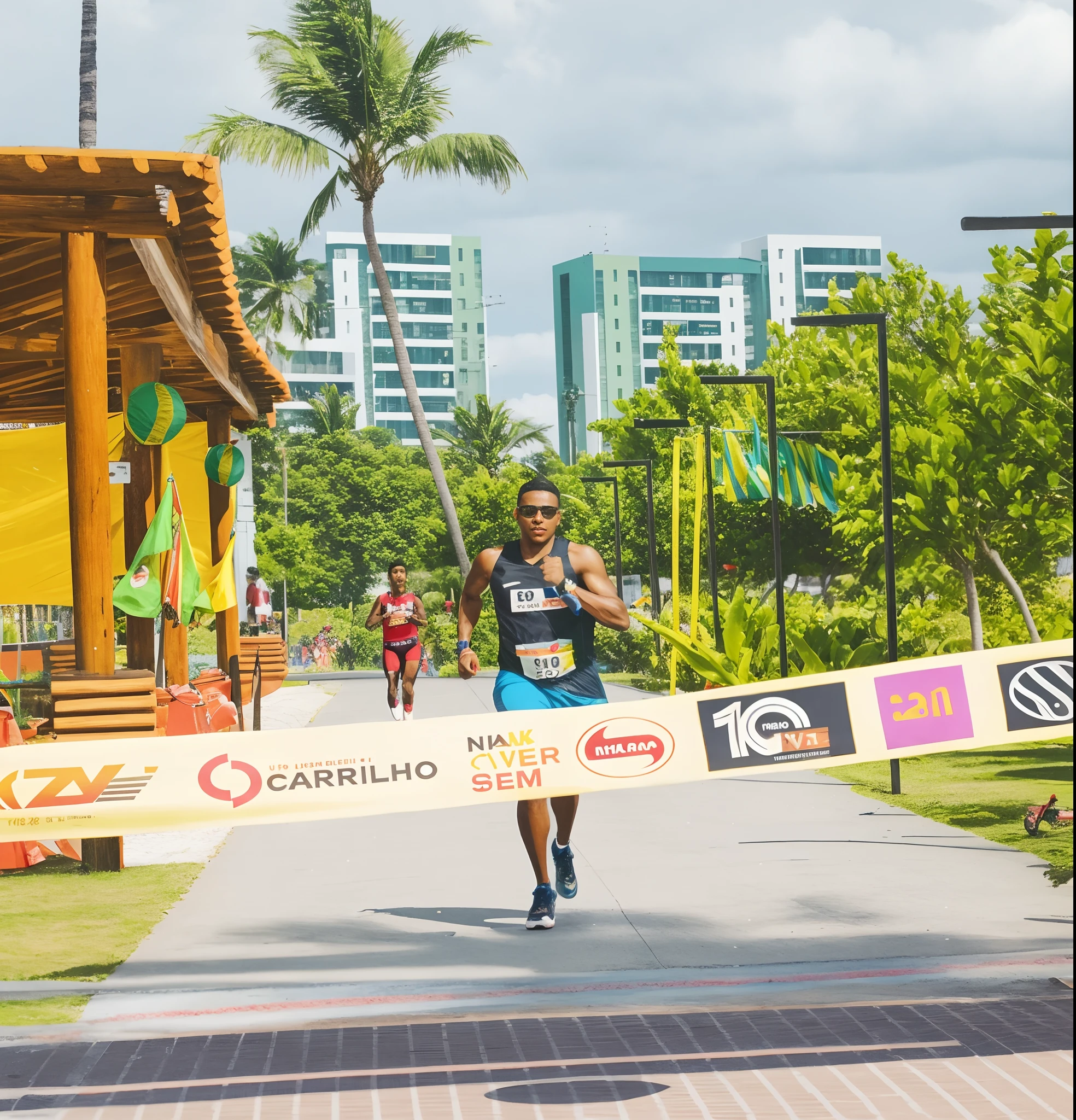 There's a man who's crossing the finish line of a race, Directed by: Felipe Seade, 1128x191 resolution, Alex Miranda, desporto, in a race competition, 1 st winner, Directed by: Robbie Trevino, Malika Favre, Directed by: Judith Gutierrez, Nick Silva, Foto 8K, Foto 8k, Directed by: Luis Miranda, Directed by: Ric Estrada