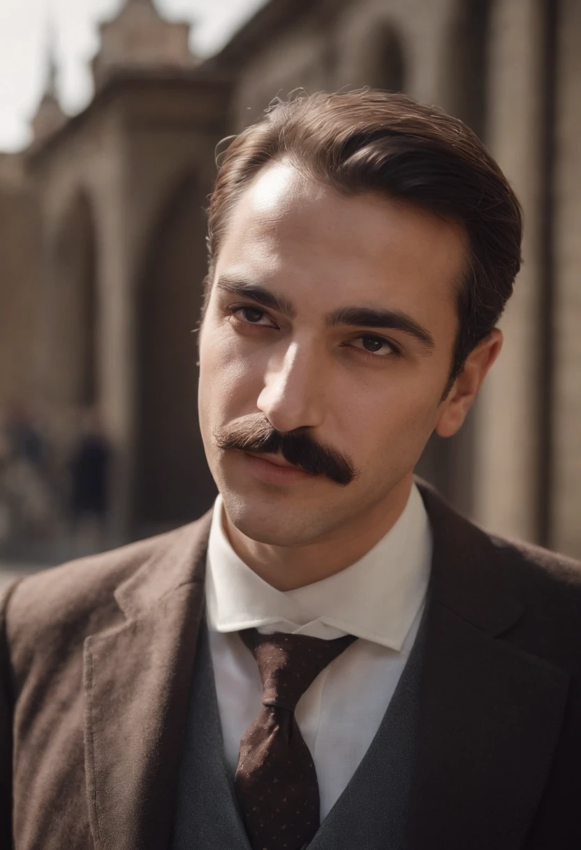 The third person, the mustache with the spy's chubby face, the dark brown suit, Noor Rooz, 2035 Aram St. Iran, Deep Square, is very real.