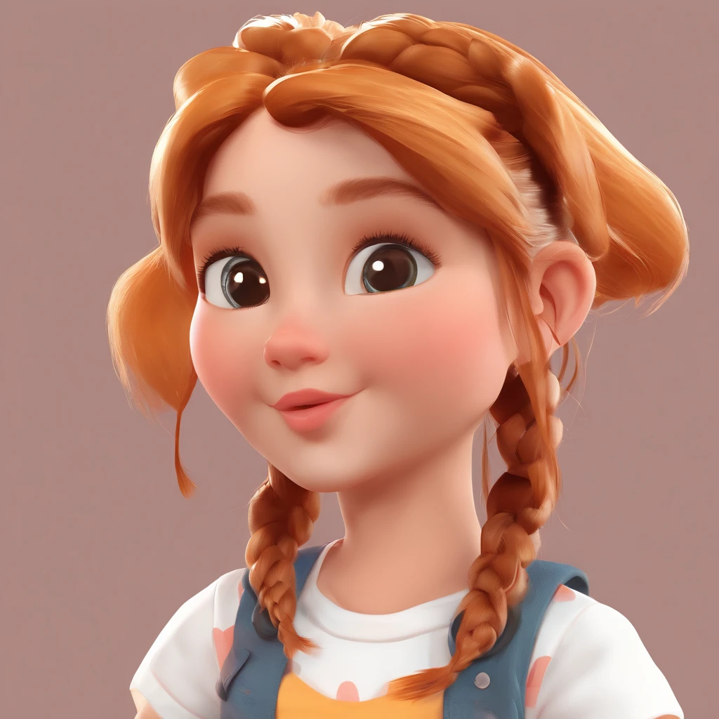 There's one with a ponytail，menina com cabelo laranja, lovely digital painting, adorable digital art, arte digital detalhada bonito, pintura realista da menina bonito, personagem bonito dos desenhos animados, kawaii retrato realista, desenho animado bonito, Cara jovem e fofa, retrato bonito, desenhos animados bonito, arte de pintura digital dos desenhos animados, meninas kawaii bonito, personagem bonito, retrato bonito-fino-face, lovely expression,（head portrait,retrato）,Cartoon image of big head and small body,