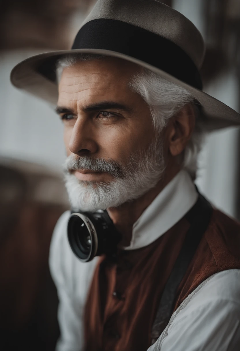 Homem, White Hair and Photographer