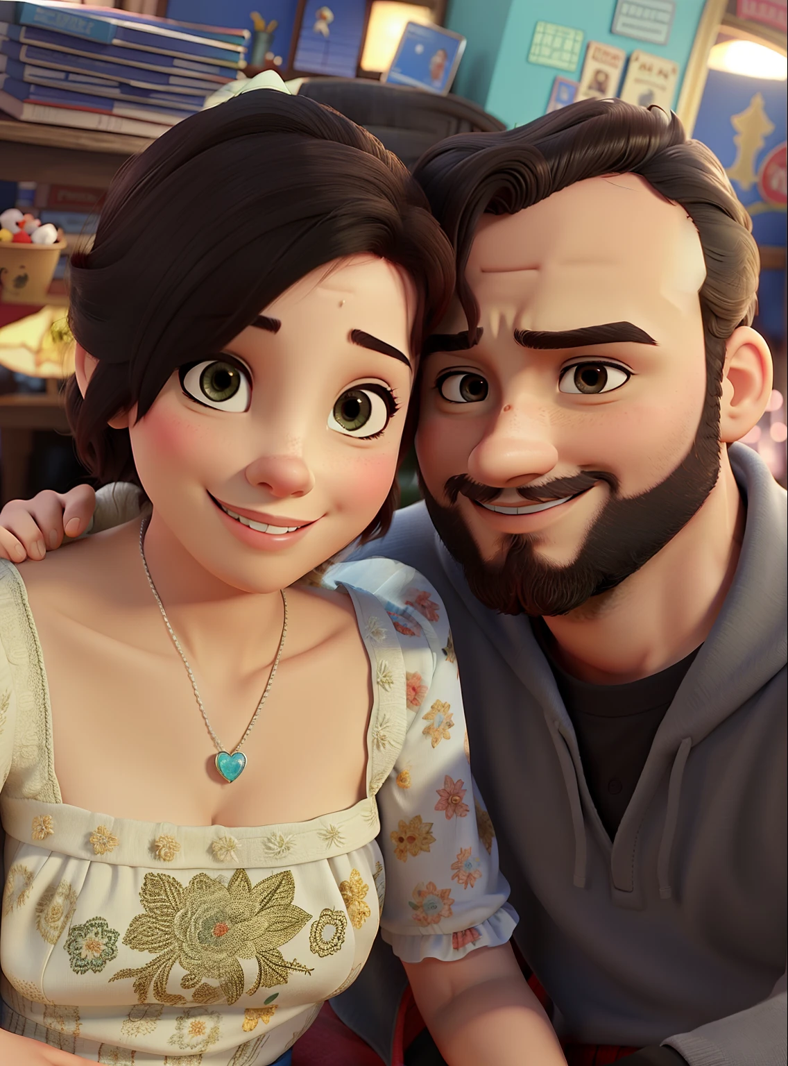 Casal feliz igual filme da Disney amor