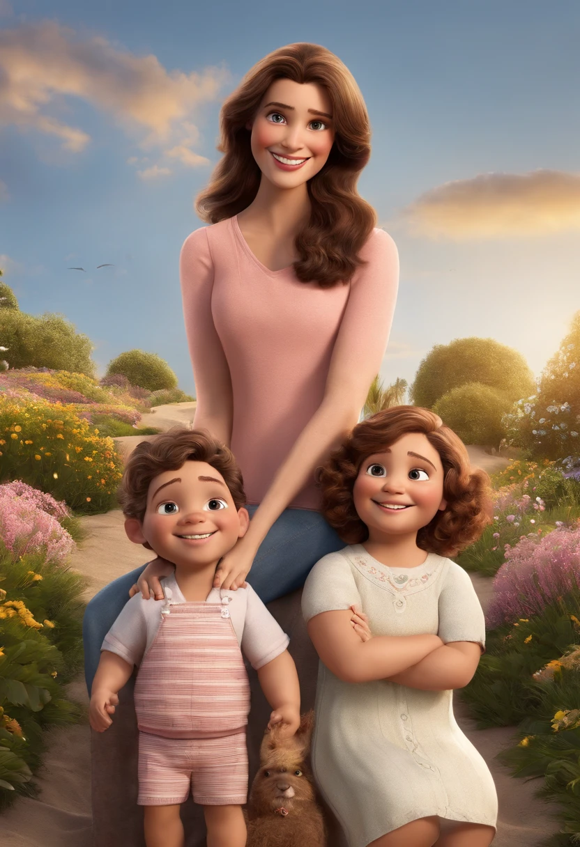 Txt2Img
Studio
21:12:25
a movie poster by Disney Pixar spotting a white-skin family. The father has green eyes and short beard, brown, short and spikey hair. The mom has brown eyes and wavy short hair, The little boy is 3-years old and has brown eyes and hair and plays with a little train The background is a beach garden. 3d render