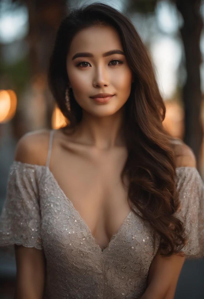 Corte de bob enrolado, mulher de cabelo platinado na camisa de colarinho laranja posando para tirar foto na cidade, 8K Artgerm Bokeh, corpo bem proporcionado, Mulher coreana bonita, lindo colar, mulher coreana jovem bonita, foto retrato suave 8 k, coreana, olhos duplos e estreitos, Olhos cinzentos bonitos, Los Tran 8 K, mulher jovem bonito, Mulher coreana, menina bonita