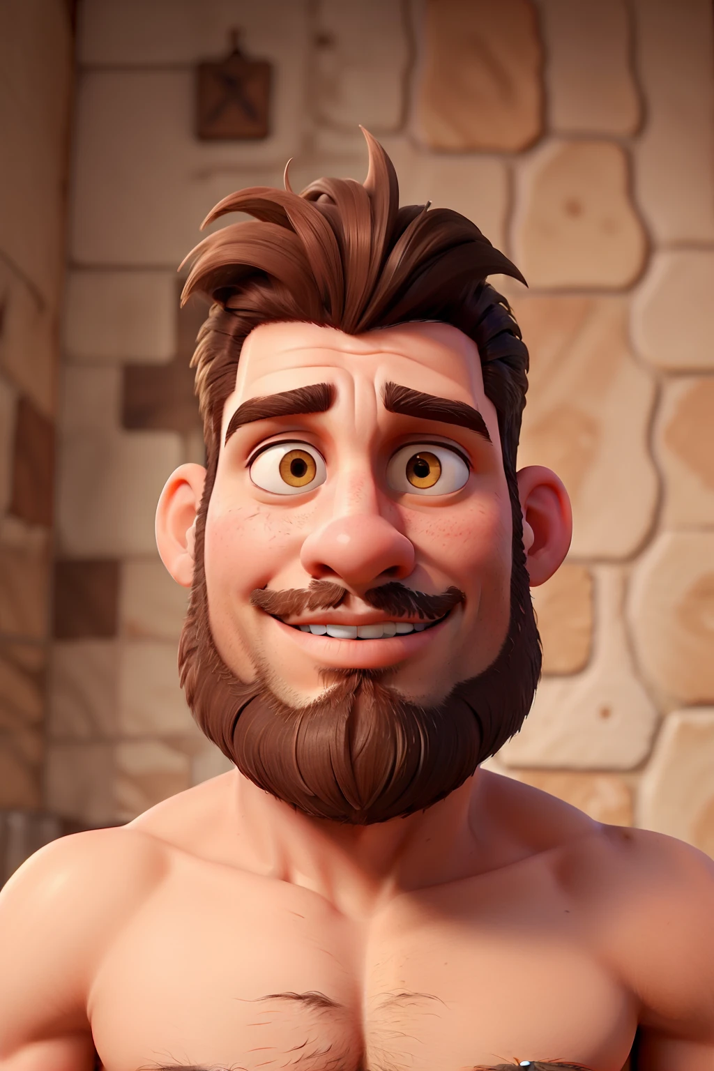 Obra-prima, de melhor qualidade, Brunette man with almost shaved hair and medium beard, magro ao estilo Rock star