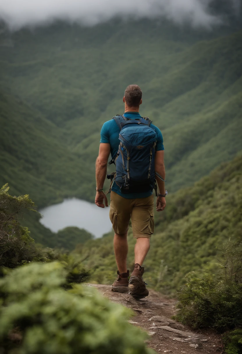 Homem 37 anos com roupa de hiking caminhadammmm