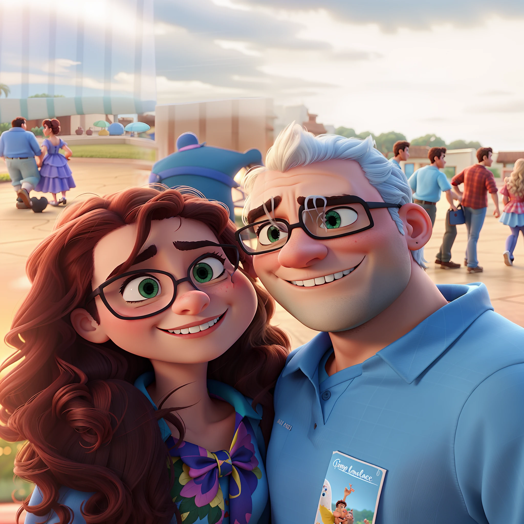 romantic couple, igual aos filmes Disney Pixar