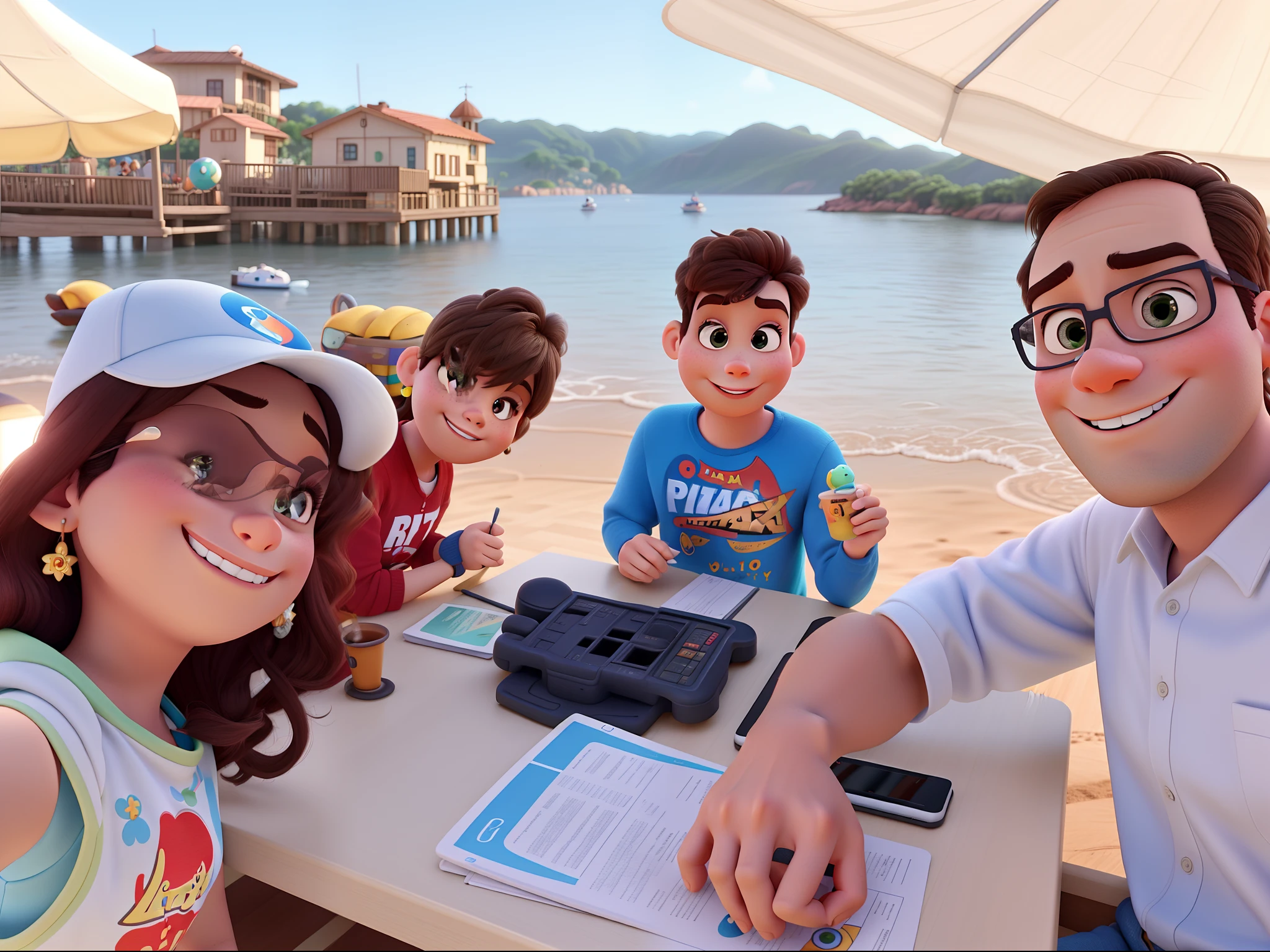 A Pixar-Style Family, alta qualidade, melhor qualidade.