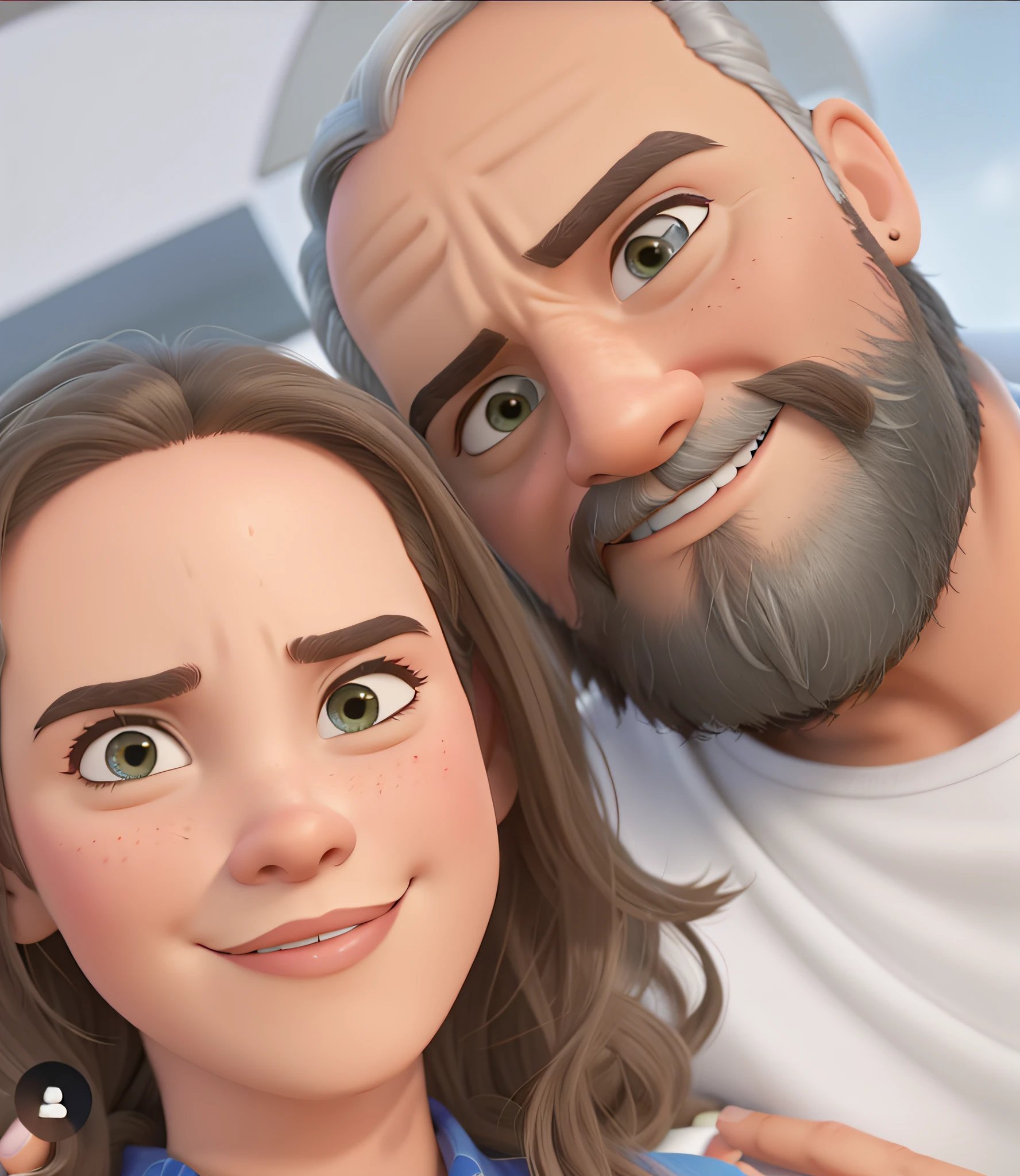 casal no estilo disney pixar