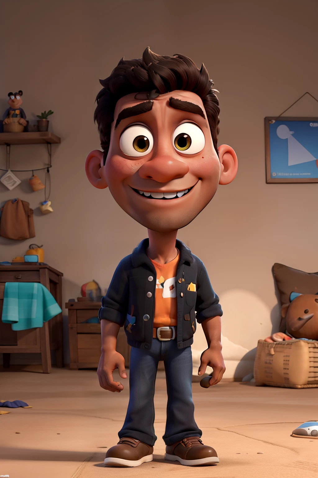 Homem NEGRO ESTILO DINEY PIXAR. ALTA QUALIDADE MELHOR QUALIDADE