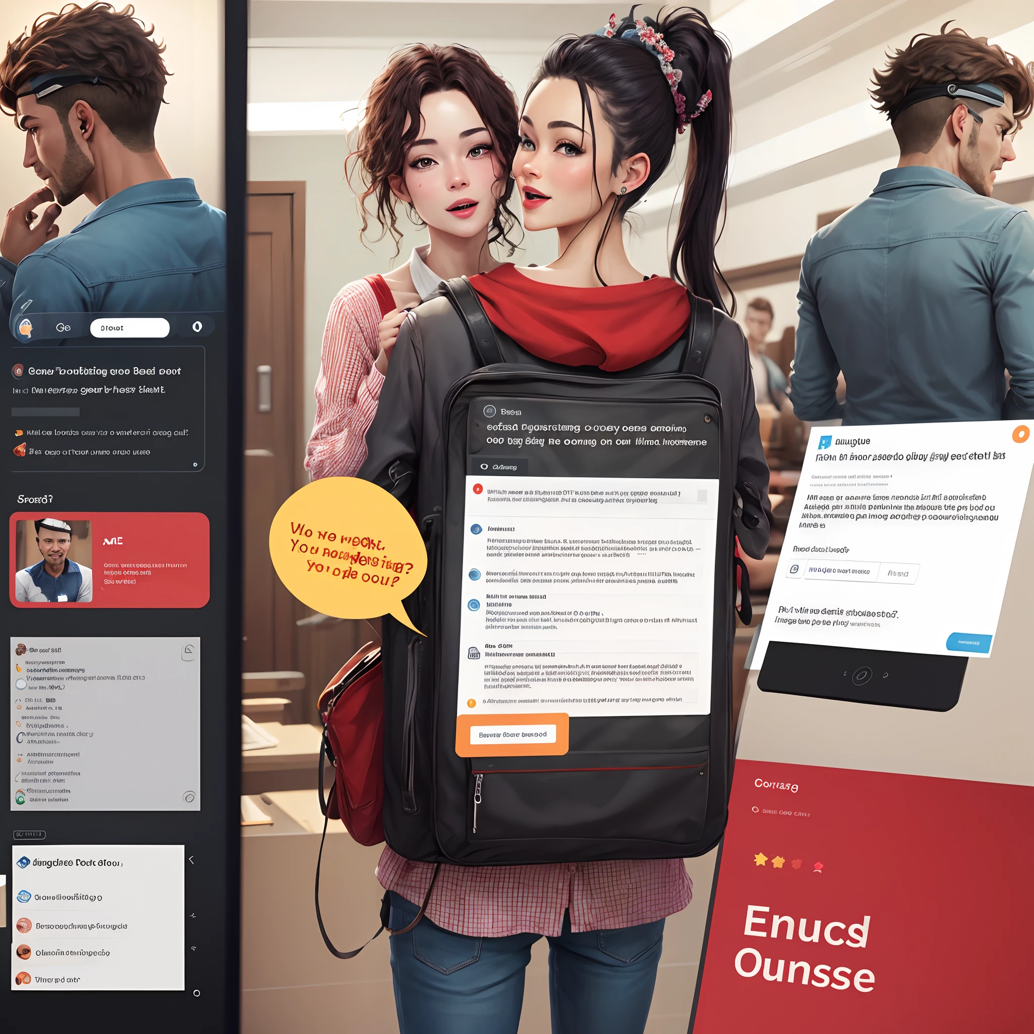An online English conversation Course advertisement