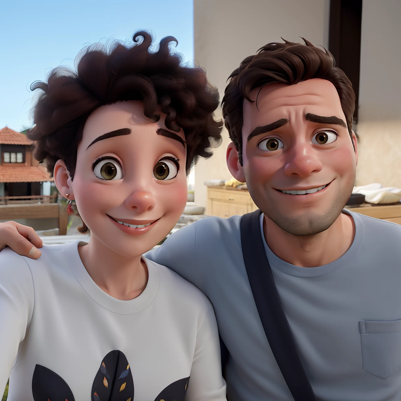 Obra-prima, de melhor qualidade, Friendly couple relaxing
