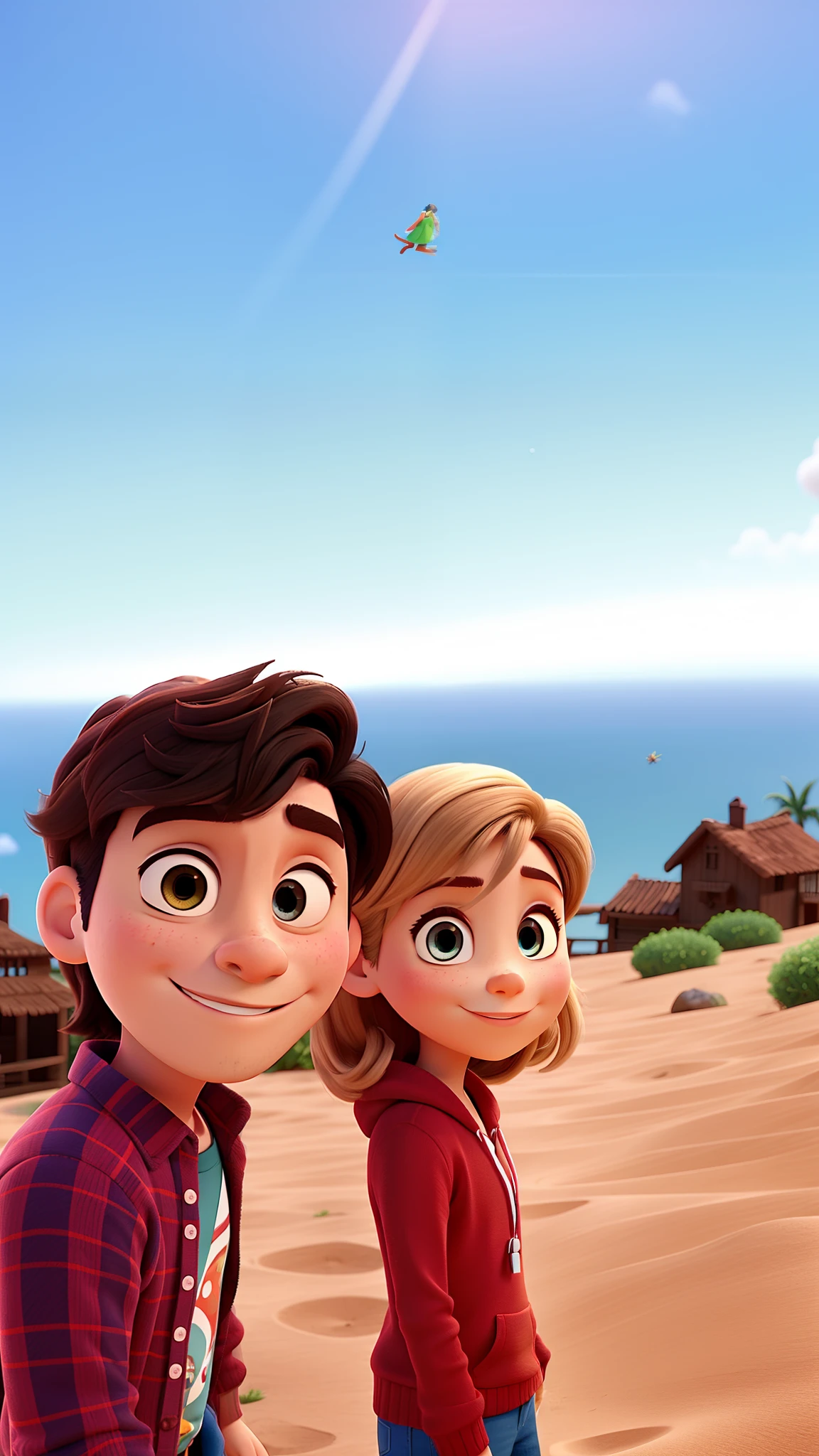 Casal no estilo pixar