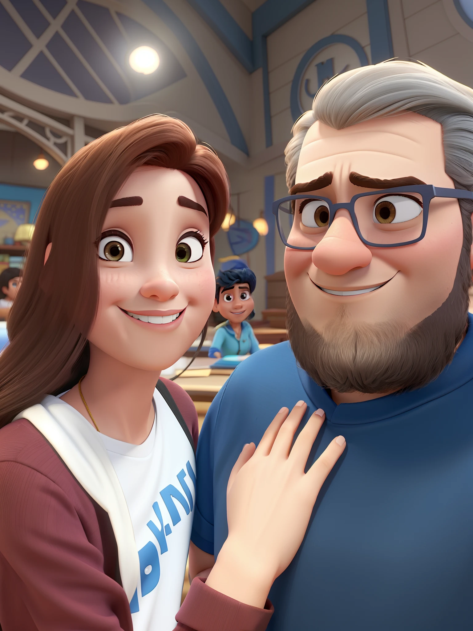 casal homem e mulher no estilo Disney Pixar, alta qualidade, melhor qualidade