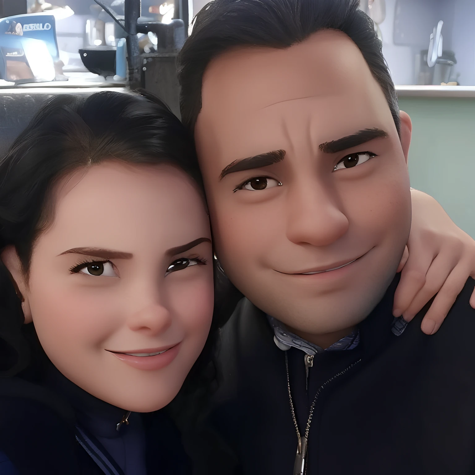 casal no estilo disney pixar, alta qualidade, melhor qualidade