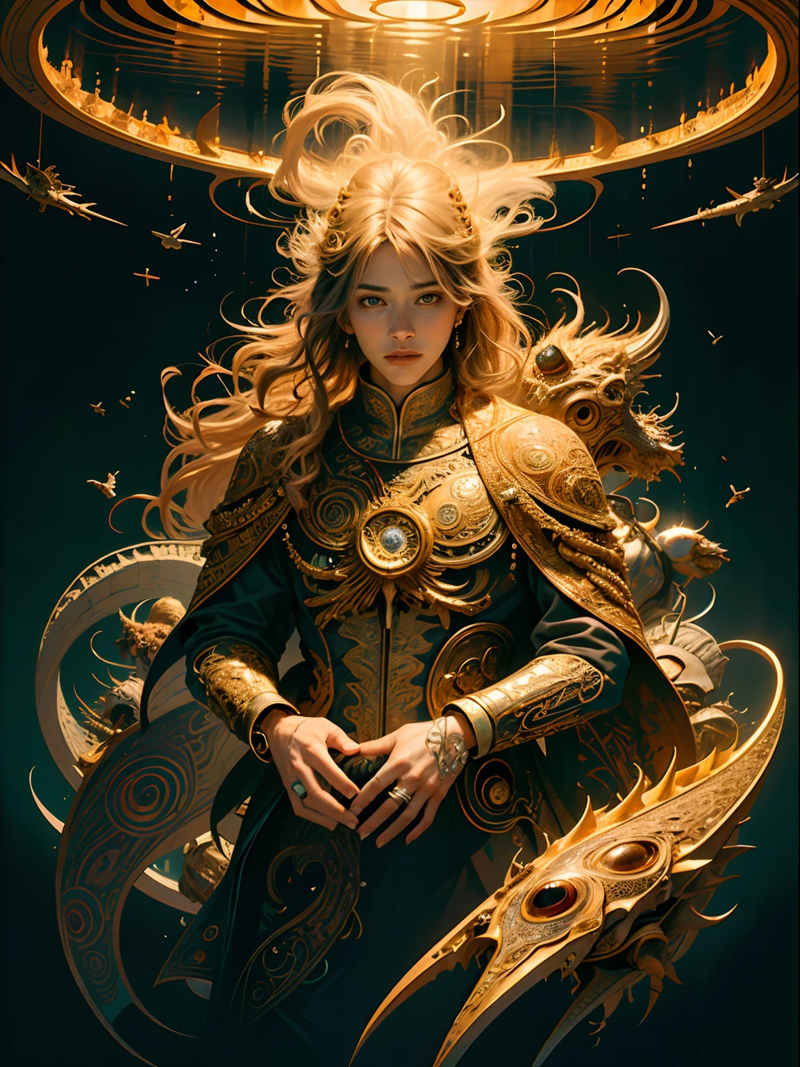 Official Art, Unified 8k Wallpapers, Ultra Detailed, Beautiful and Aesthetic, Masterpiece, Best Quality, (Zentangle, Mandala, Tangled, Entangle), (Fractal Art: 1.3), ((((1 Young Guy, 1girl)))), Very Detailed, Dynamic Angle, Cowboyshot, Most Beautiful Forms Chaotic, Elegant, Fauvist Design, Bright Colors, Romanticism, James Jean, Robbie Devi Antono, Ross Tran, FrancisBacon, Michal Mraz, Adrian Ganey, Petra Cortwright, Gerhard Richter, Takashito Yamamoto, Ashley Wood, atmospheric, ecstatic notes, flow notes visible