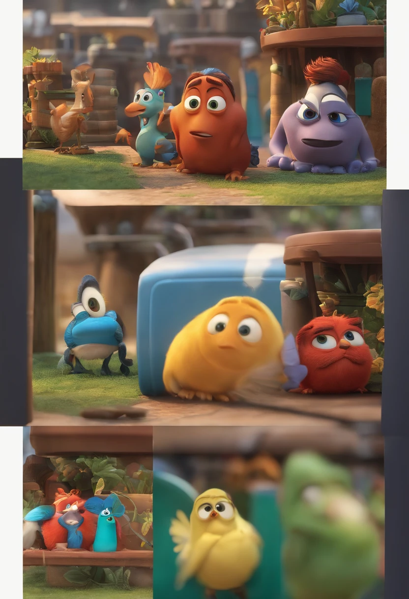 crie nos 3 ciclistas com a camisa do quebra freio na  Pixar, ..3d, Disney