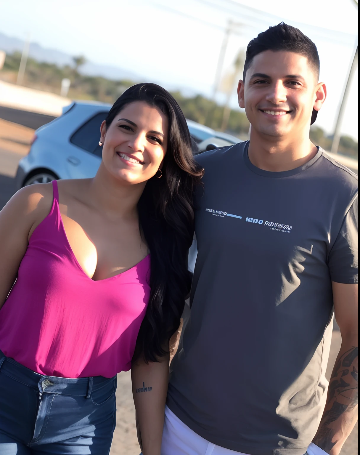 They are next to each other in front of a car, Directed by: Daniel Lieske, imagem de perfil, Directed by: Nandor Soldier, Malika Favre, album photo, andrea rocha, Casal feliz, 1614572159, imagem do avatar, Postagem no Reddit, facebook post, casal sorridente, Directed by: Niko Henrichon, foto do perfil