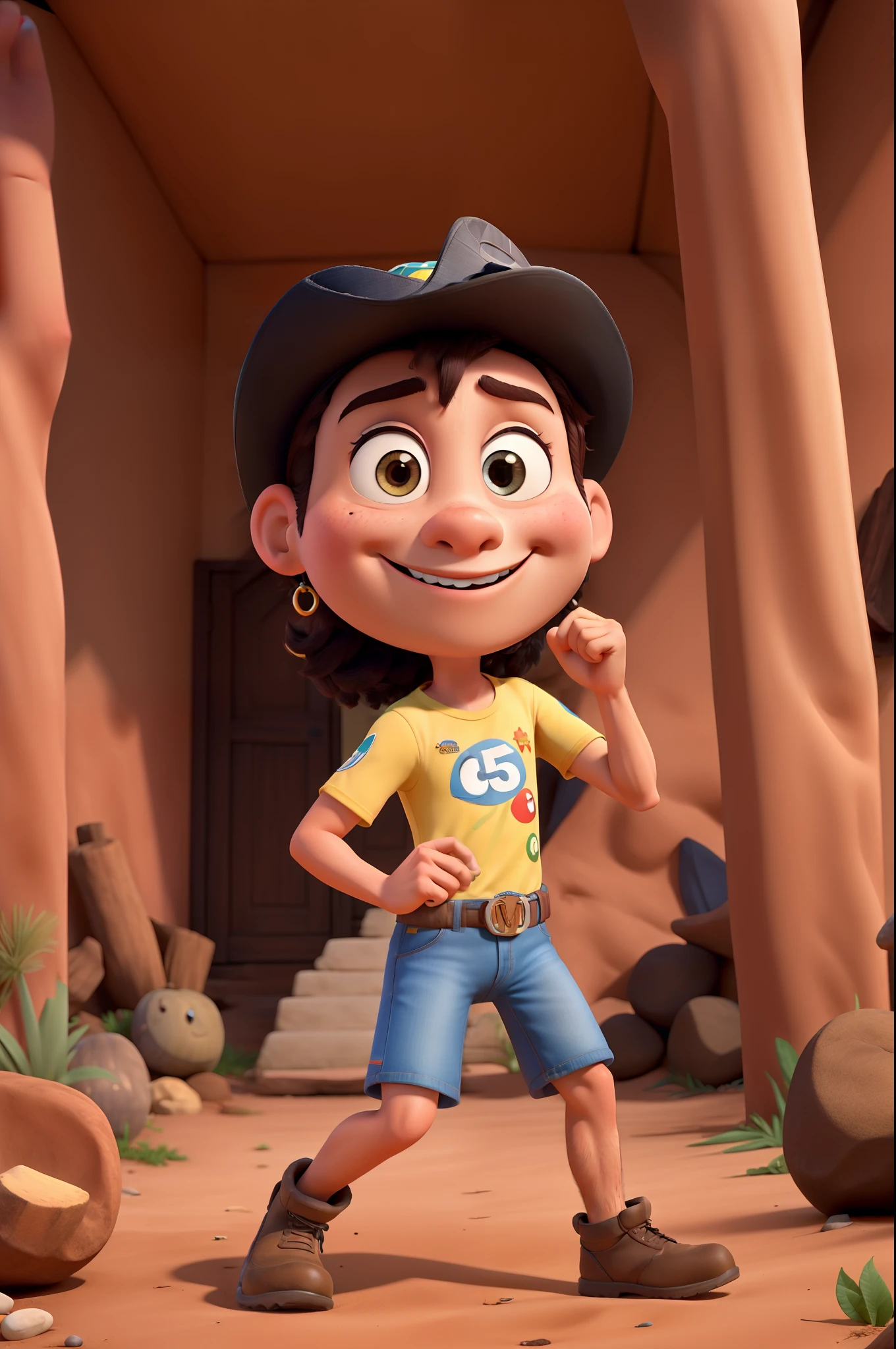 Um maratonista estilo Disney Pixar, alta qualidade, melhor qualidade