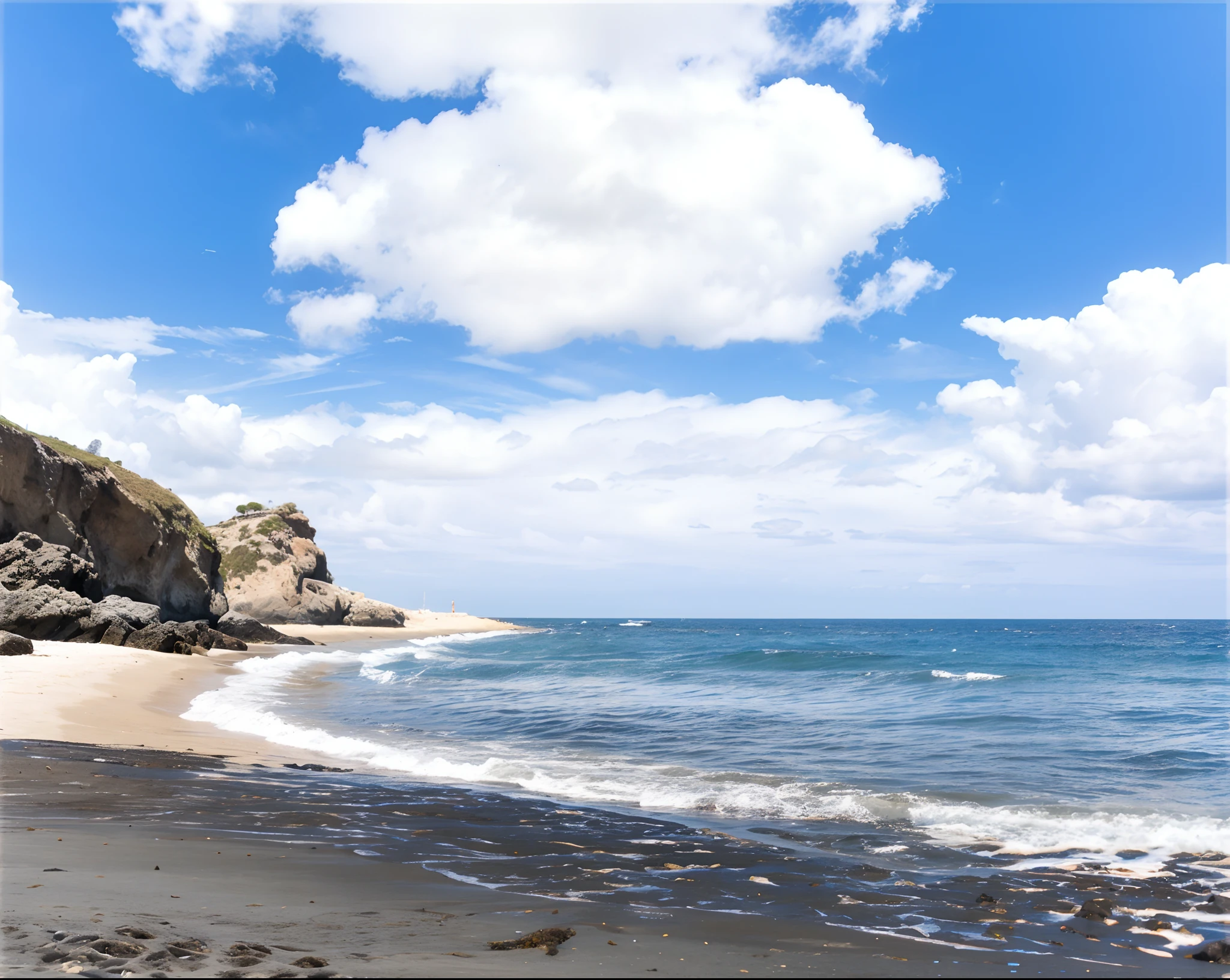 Real sea beach 4k
