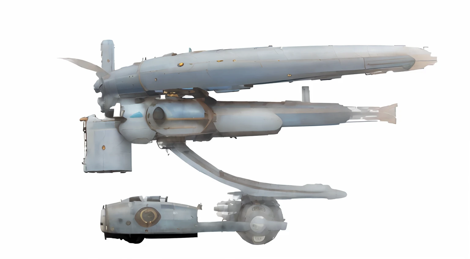 steampunc,White mold coloring,Steam retro spaceship