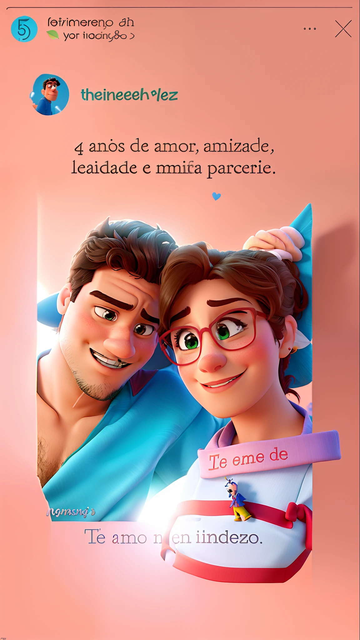 romantic couple, igual aos filmes Disney Pixar