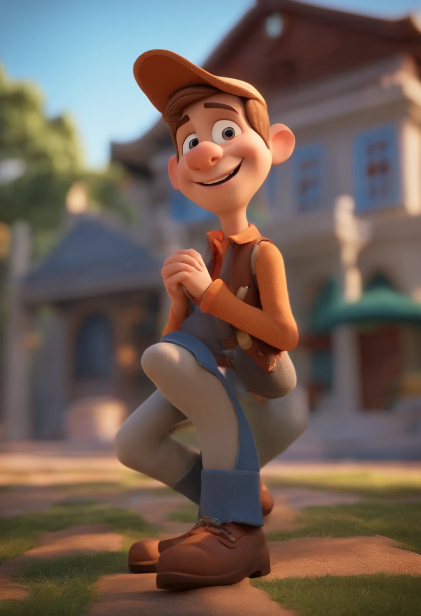 personagem dos desenhos animados de um jovem homem ,noreno, Brazilian Animation Character, Caractere estilizado, animation style rendering, 3D estilizado, Arnold Maya render, 3 d render stylized, toon render keyshot, Personagem 3D, Personagem 3D, 3d rendering stylized, 3 d character render, personagem de desenho animado, Personagem de close up, Pose de personagem, (Estilo Pixar) (master part:1.2) (Bokeh) (melhor qualidade) (pele detalhada) (textura detalhada) (8k) (argila) (Cinematic lighting) (foco nítido