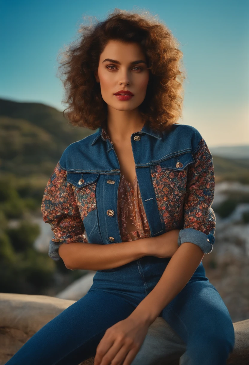 The backdrop is the 1980s,Desgaste Denim,Namorados,Um sorriso doce