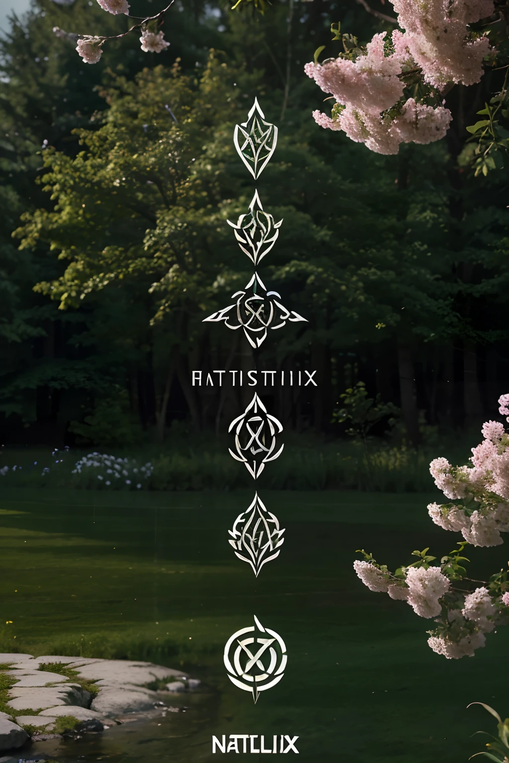 Creating a image for a high-quality image with advanced levels of detail and cinematic style is a challenge, but here is a prompt you can use to generate a logo with the name "Naturalls 4 You" in the Netflix style, with a Celtic triskle made of branches and flowers: "Generate a stunning logo with maximum quality, advanced levels of detail and cinematic style, similar to Netflix's visual style. The logo must feature the name 'Naturalls 4 You' in a sleek and modern way, with a Celtic triskle incorporated into the design, made of intricate branches and flowers that intertwine in a harmonious way. The image must convey a feeling of natural beauty and sophistication, with cores and shadows that evoke a high-quality cinematic environment."