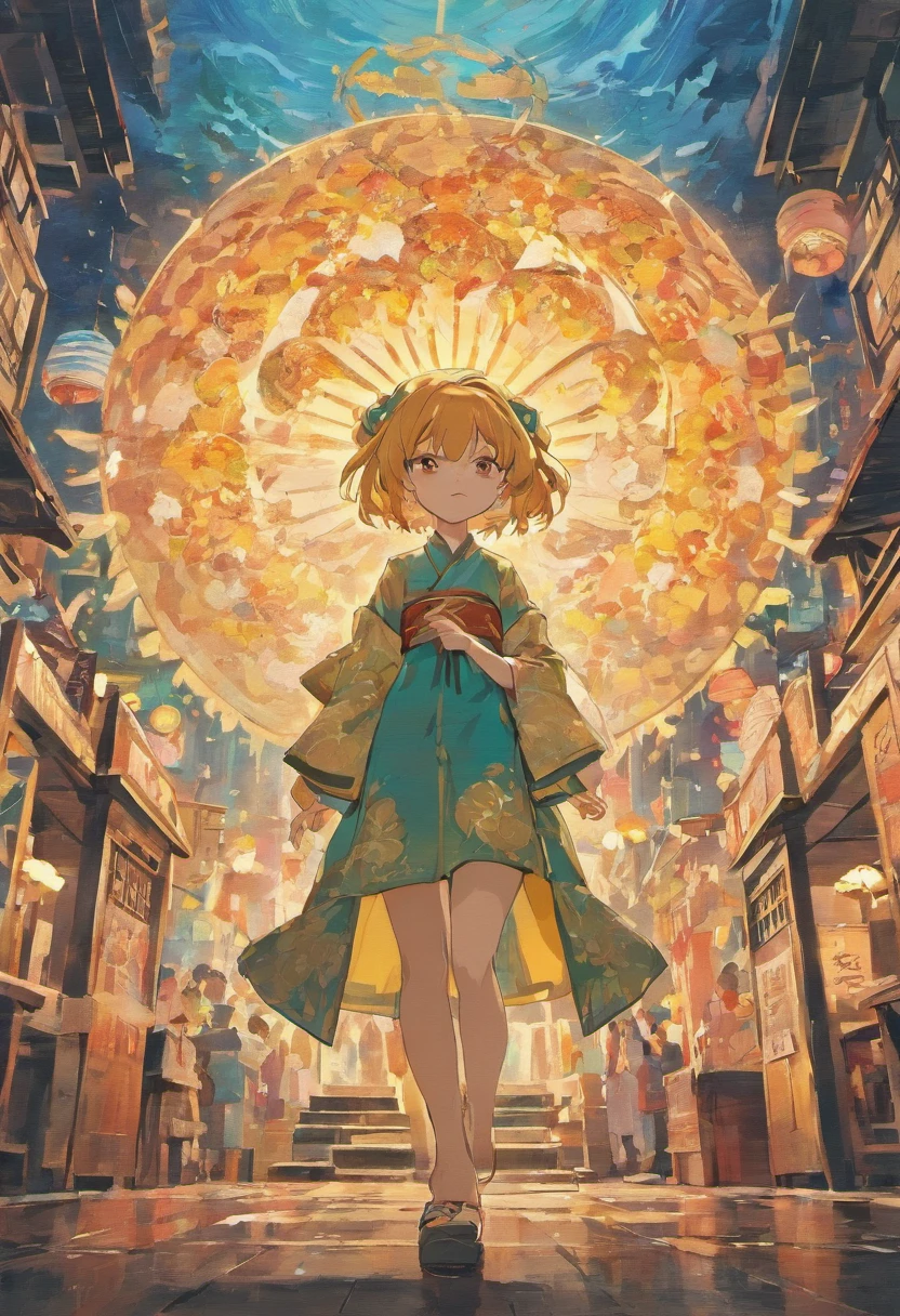 ukiyoe painting,  Dharma、vague、Fox、von gogh