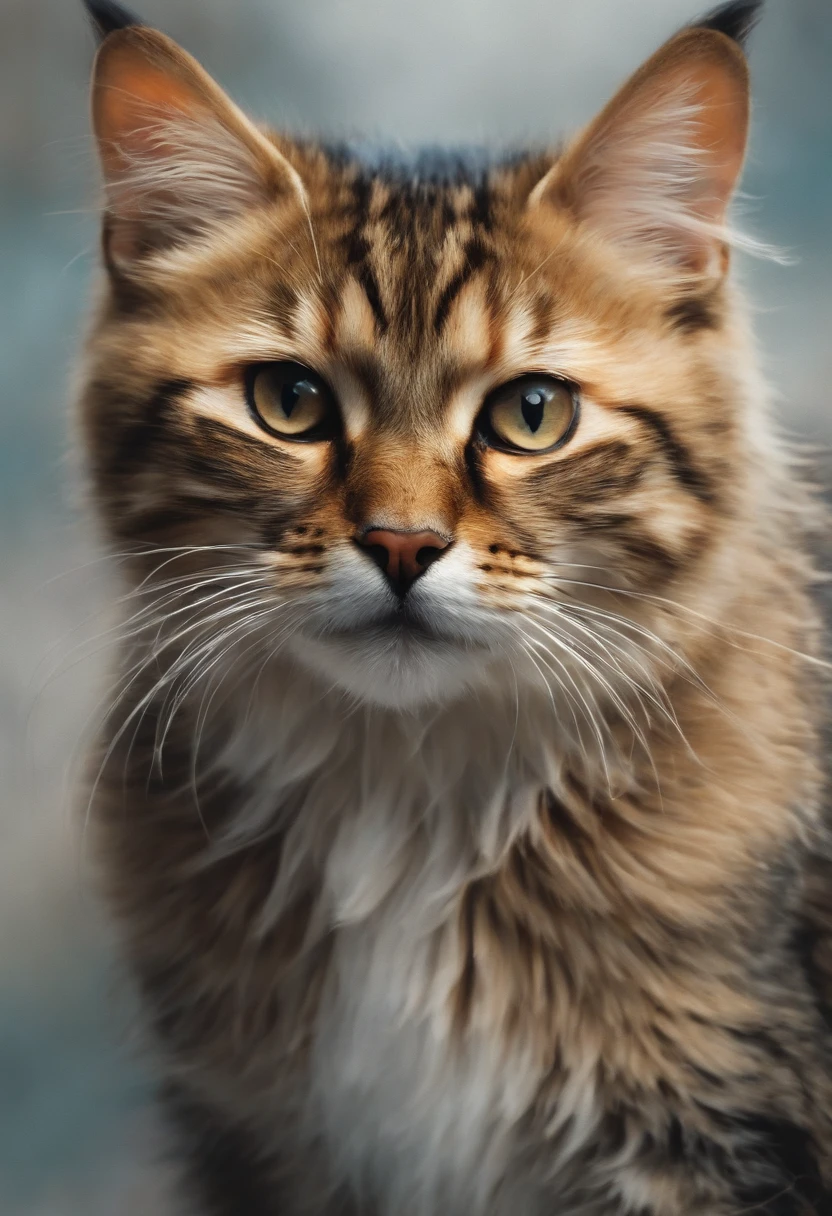 Centrado perfecto, Un lindo gatito por todas partes, Use una chaqueta de estudiante, usar gafas de sol, Usar auriculares, standing up position, Belleza abstracta, centrado, Looking at the camera, in front of camera, nearing perfection, dynamic, Luz de la luna, Altamente detallado, Pintura digital, Estaciones de arte, Concepto-Arte, Suave, foco nítido, 8k, high-definition resolution, 插圖, arte de Carne Griffiths y Wadim Kashin, fondo blanco