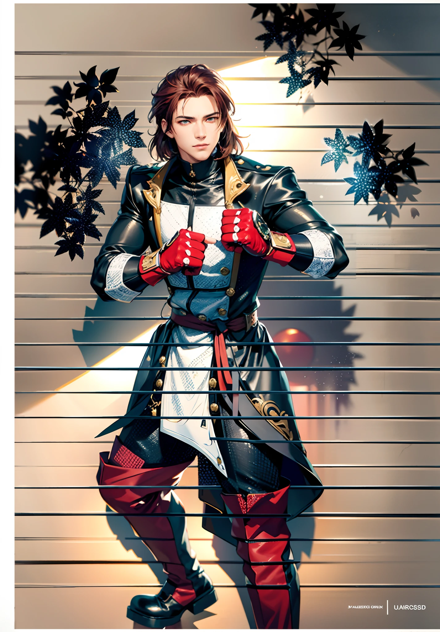 Trevor Belmont from castlevania holding a knife with his right hand and a whip whit his left hand