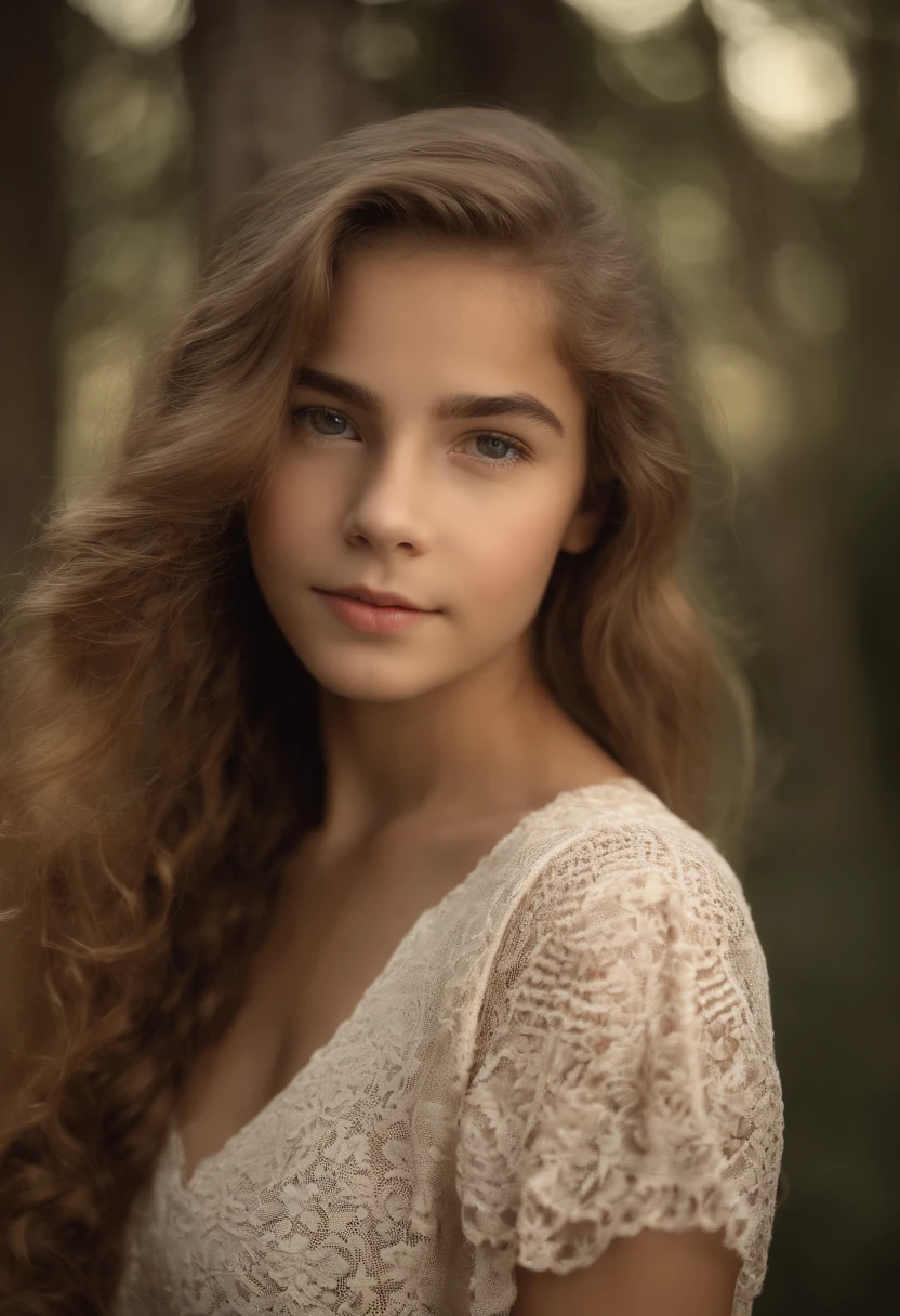 ,loli, blondr, Long shoulder-length curly hair, (Airy white clothing:1), dread, hurt , (Airy white clothing:1), dread, hurt, RAW photography, highest image quality, master-piece: 1.4), Ultra - High Resolution, (Reality, real light: 1.48), bestquality, 超High resolution, (photorealistic portrait:1.4), RAW photo, (Upper thigh, from the side:0.7), (bokeh:1.5),