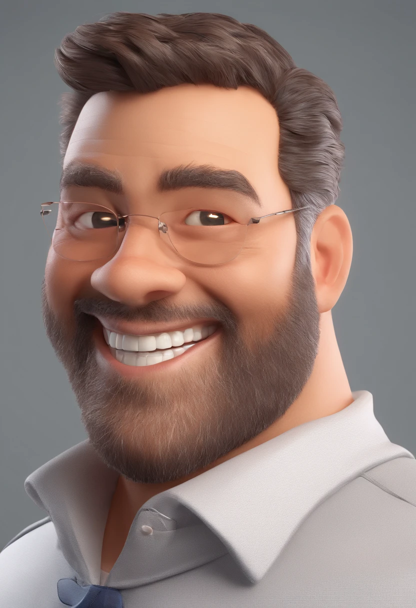 Smiling Man Illustration, sorriso insano, Homem de pele marrom com um sorriso gigante, happily smiling at the camera, sorriso atrevido, he's smiling, sorriso muito grande, Macho sorridente, foto de perfil headshot, rindo sorriso enorme, desenhando no estilo de Arte 3D, c4d, fundo de cor branco puro, estilo disney, estilo pixar render ilustracao Super Detalhe, 8k