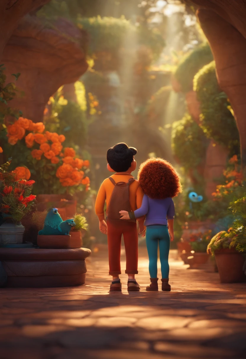 Criar um personagem no estilo pixar dentro de um jaleco. personagem morena