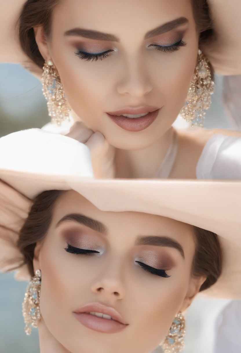 (Obra maestra), (La mejor calidad), (Super detail), (cabello despeinado), (插圖), (Una chica), (Ropa de moda), En pie, Modelo de moda, contenedor, (entrevista), (Fondo simple), ojos finamente hermosos, cara delicada y hermosa, flotante, (high saturation), (salpicaduras coloridas), burbuja colorida, (brillar), Enfoque en la cara, Cola de caballo, cabello azul claro, flequillo, Anillos para el cabello, flores flotantes, pelos flotantes, (brillante), better lighting, Las mejores sombras