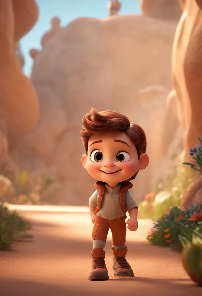 a happy cute kid standing short hair, vestindo uma fantasia espacial, , fundo branco, barnet, Tom, Estilo Pixar, ....3d, desenhos animados, rosto detalhado, asymmetrical 16k