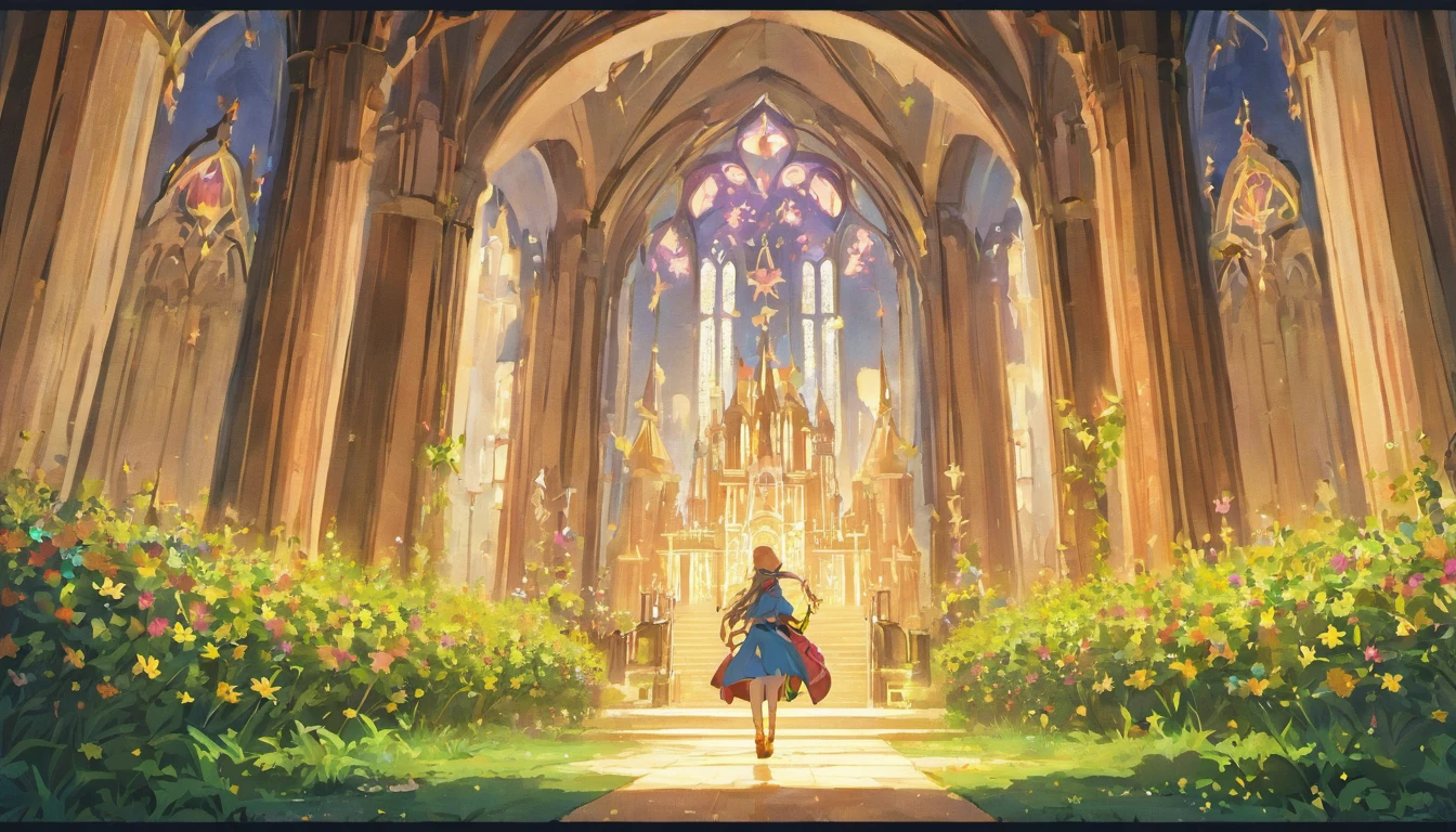 In a distant kingdom,There is a majestic castle,The spire of the castle reaches into the sky。The castle is surrounded by a flowery garden,All kinds of flowers are blooming,Exudes a burst of fragrance。
