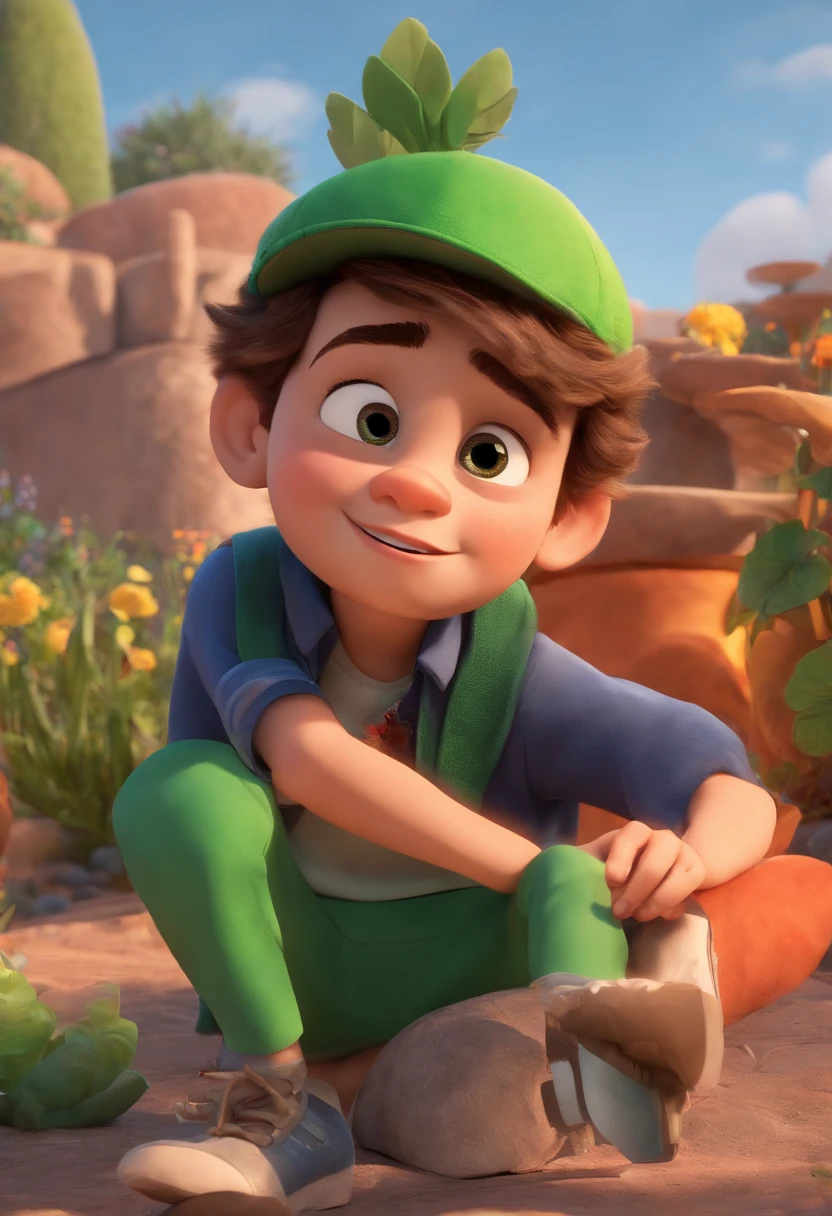 Image of a boy for a story in a YouTube video in Pixar format, He's the  allabester, He's the class leader, He's outgoing, Playful and gets up for a lot of things