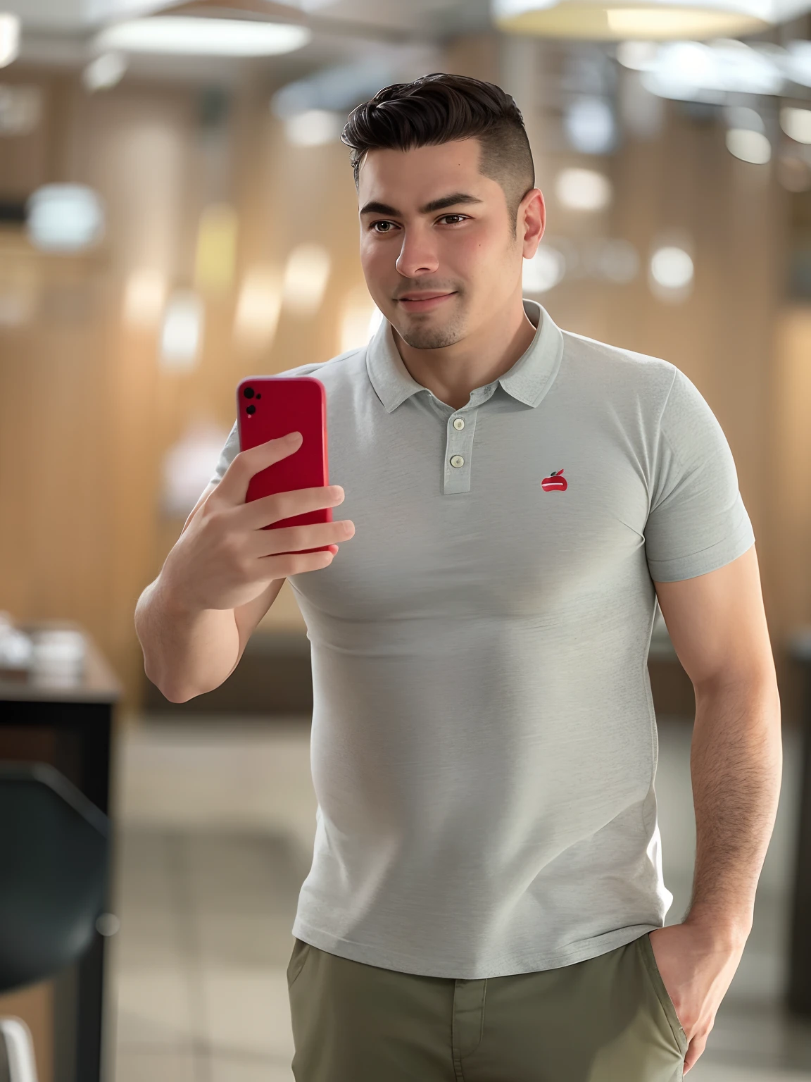 Homem de camisa cinza olhando para o celular, ástor alexander, iphone selfie, selfie de um homem, Andrey Surnov, he is holding a smartphone, david rios ferreira, Andrei Riabovitchevy, Directed by: Alexander Fedosav, olhando para o telefone dele, andres rios, with apple, victor maristane, Directed by: David Ruby
