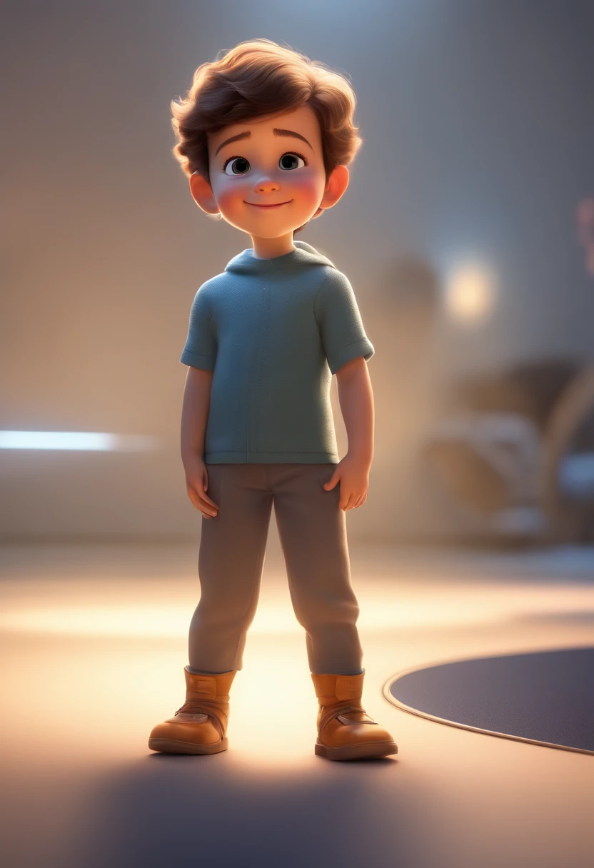 a happy cute ??? standing short hair, vestindo uma fantasia espacial, , fundo branco, barnet, toon, estilo pixar, 3d, desenhos animados, rosto detalhado, asymmetrical 16k