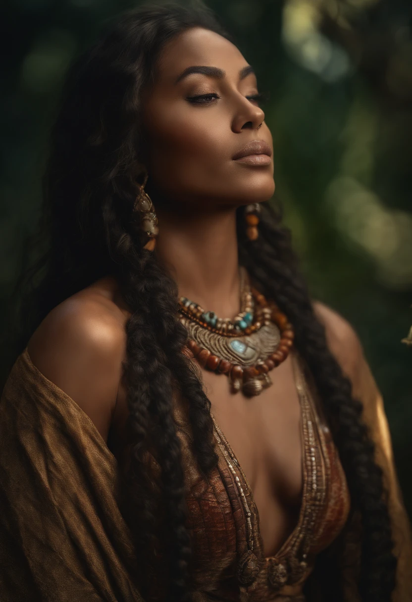 Crie a imagem de um produto extremamente bonito, sensual, MULHER , A mulher mais bonita do mundo, segurando uma bola de cristal, Dramatic Illumination of American Indians;, digital art trending on Artstation 8k HD high definition detailed realistic, circunstanciado, textura da pele, hiper detalhado, textura de pele realista, armadura, melhor qualidade, ultra high-resolution, (fotorrealista:1.4), high resolution, circunstanciado, Foto RAW, sharp re, by Lee Jeffries Nikon D850 film Stock Photography 4 Kodak Portra 400 camera F1.6 lens rich colors hyper realistic lifelike texture dramatic lighting unrealengine trending on artstation cinestill 800,