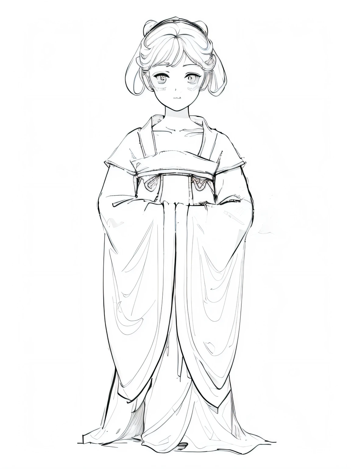 High-quality images，((Black line drawings))，((white backgrounid))