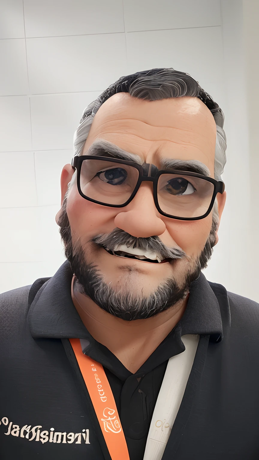 velho, inspirado na Disney Pixar, Inspirado pelo pastor ( Rubens Janeiro ) A gray-haired man wearing glasses in an office with a book on the table looking to the serious future, old man, cabelos grisalhos, um terno