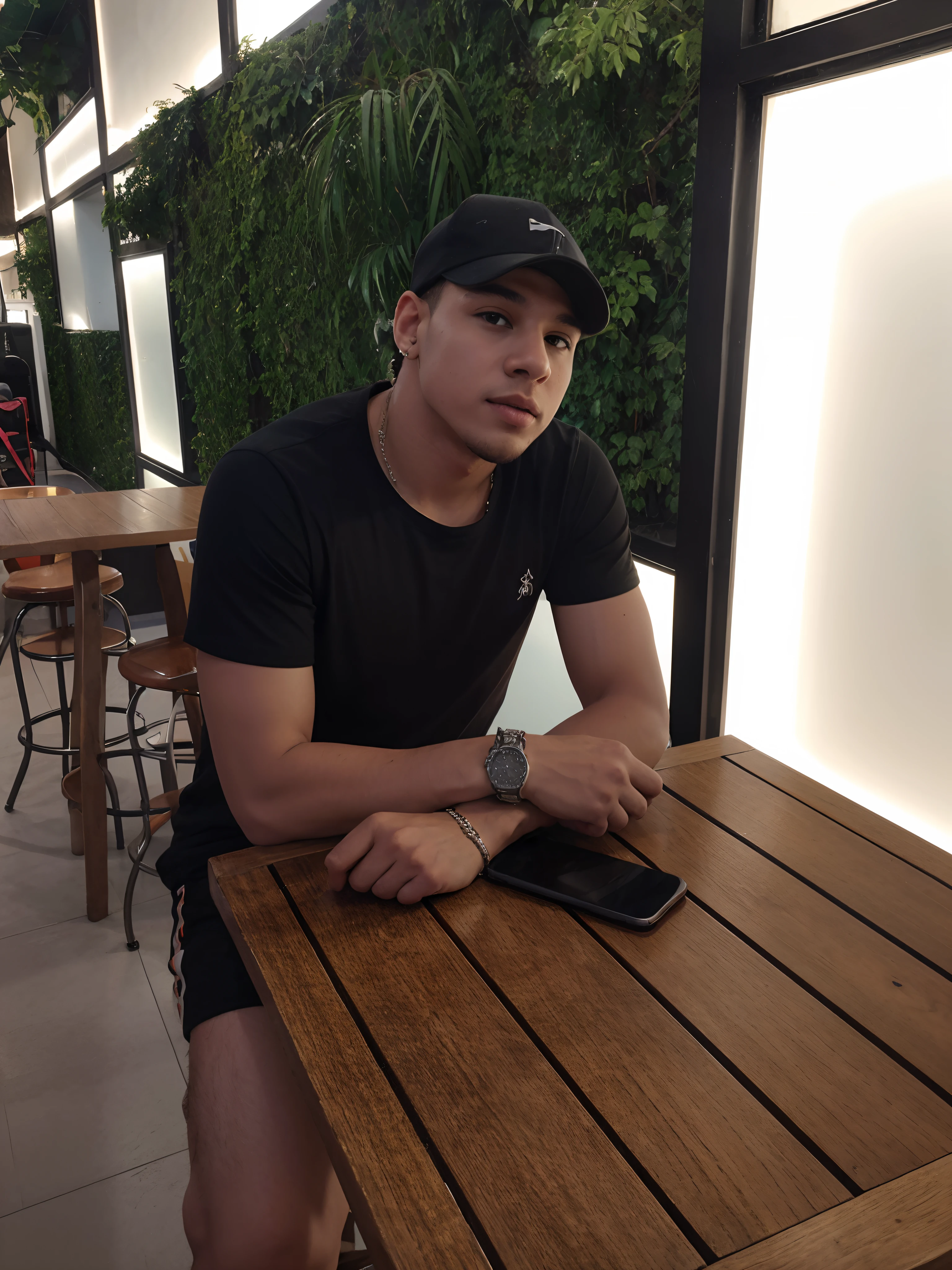 Imagem de um branco, cabelo cacheado, cantor de hip-hop, lifestyle, correntes