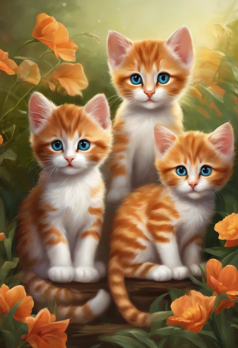 baby cats,Cute illustration