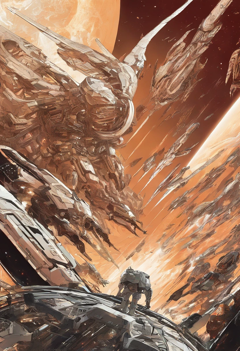 Cherubim’s and demons fighting in space