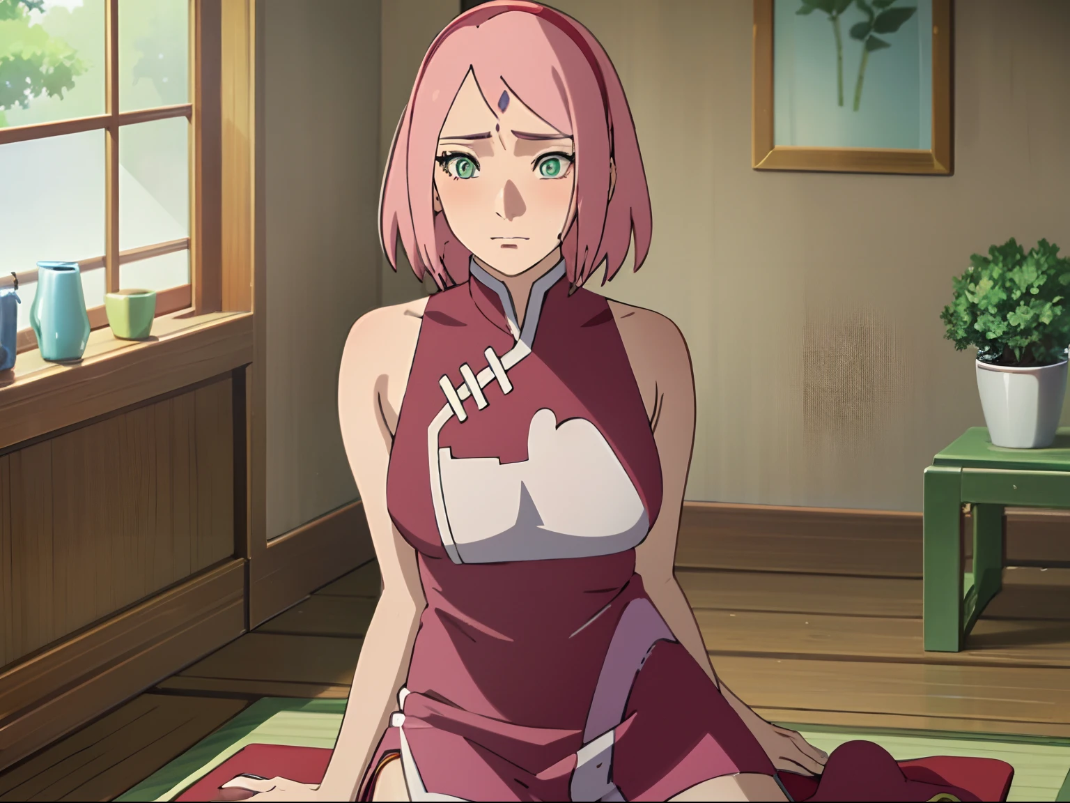 SFW, Realistic, masutepiece, VERY crowded subway train interior detailed scenario, VERY crowded subway train interior detailed background, Insanely hot standing (woman 1) Use something sexy ((School uniform)), (pink hair color Short hair)、(Indigo eyes)、(Mole under the mouth)(((Lifted skirt)),(Big breasts)、 (Big ass), (thick thigths), (fear expression), blushed face, old small man ass groping woman 1 from behind,(((old small man pressing his chest on woman 1 back))) And (((holding her waist behind her)))