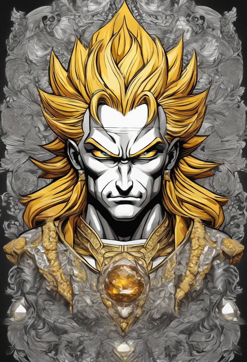 Super Sayan, Power level rising like a raging fire, energy surging through every vein, hyper detailed, intricate detail, crystal clear image