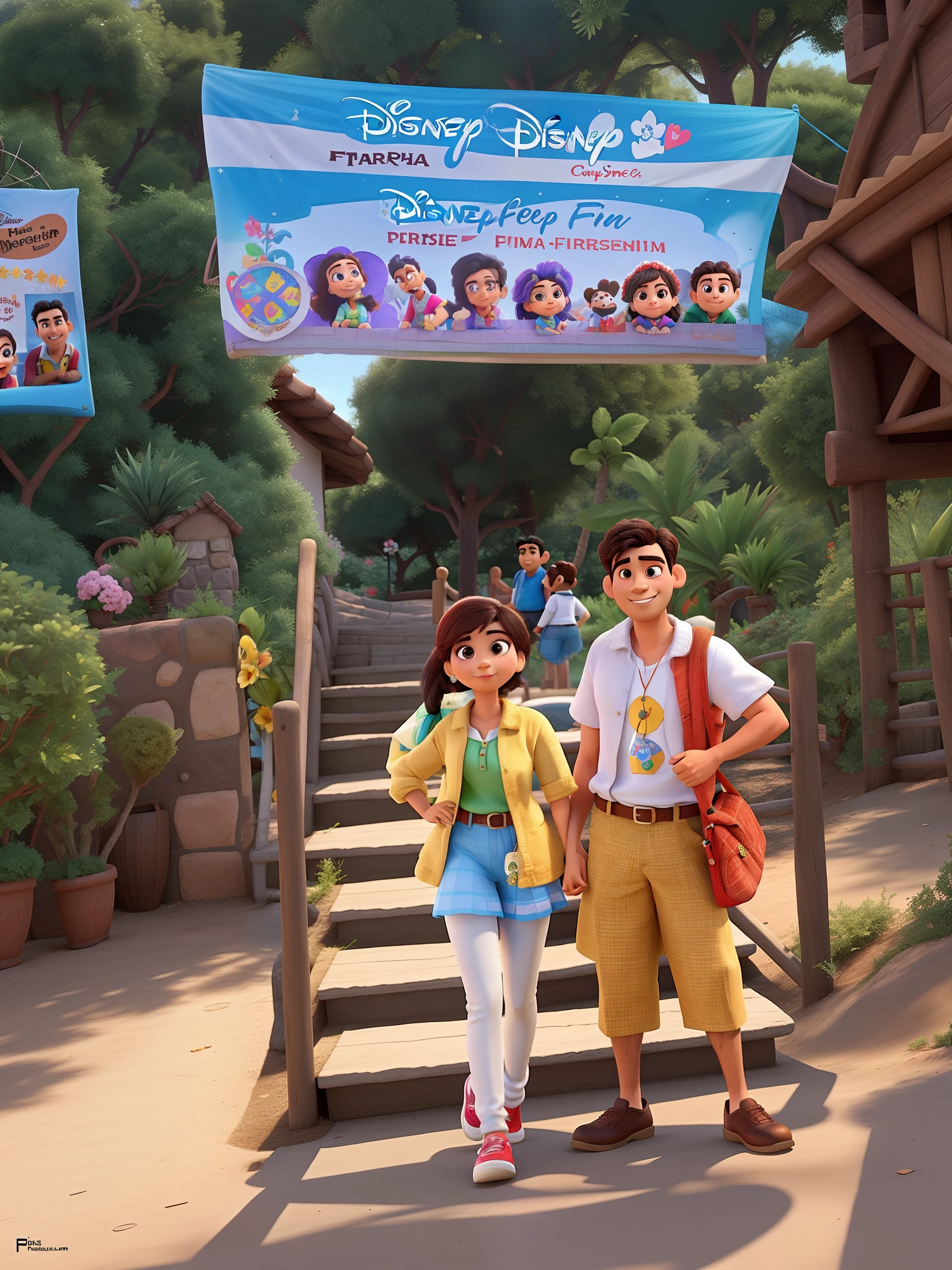 Casal nu com chapeu mexicano na.frente Disney pixar | |